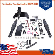 DURAFORCE Air Ride Kit with Motorcycle Electric Center Stand for Harley Road King 09-16