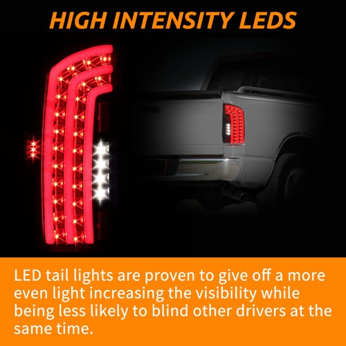 2007 2008 Dodge Ram 1500 2007 2009 Ram 2500 3500 Smoked LED Tail Lights Lamp