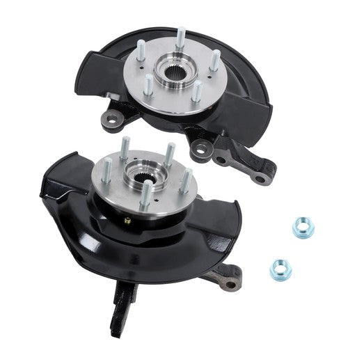 DURAFORCE 2× Steering Knuckle & Wheel Hub Bearing Assembly For Honda CR-V L4 2.4L 2007-09