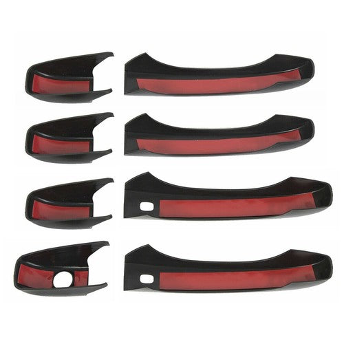 Glossy Black Door Handle Cover Set For Jeep Grand Cherokee Dodge Durango 2011 Plus