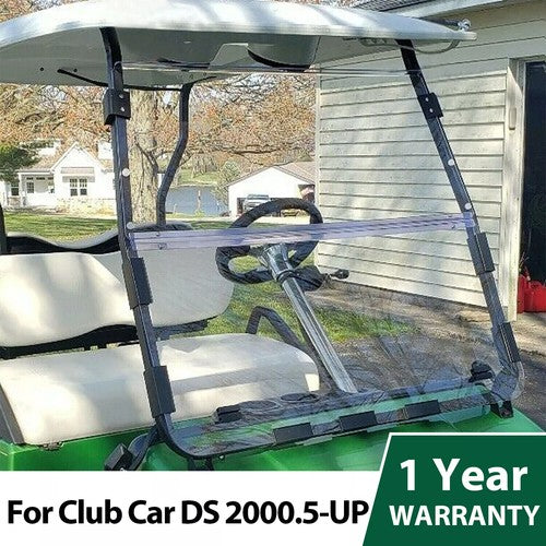 DURAFORCE Fold Down Clear Golf Cart Windshield Windscreen For 2000.5-Up Club Car DS