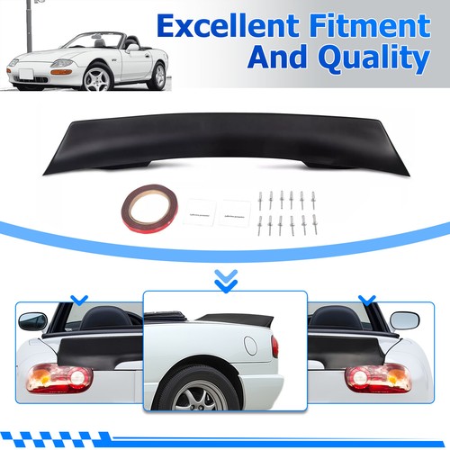 Matte Black Duckbill Style Rear Trunk Lip Wing Spoiler for 90 97 Mazda Miata