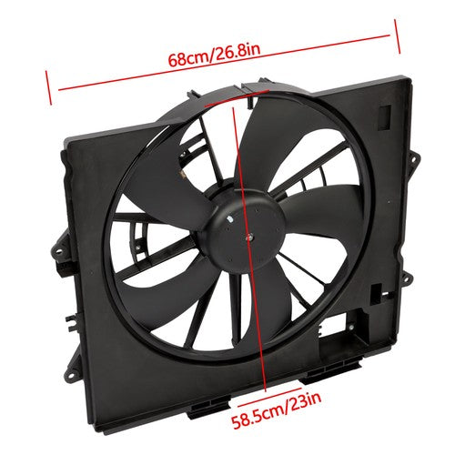 DURAFORCE 622930 Radiator Condenser Cooling Fan Assembly For Cadillac CTS 2009 2010-2013