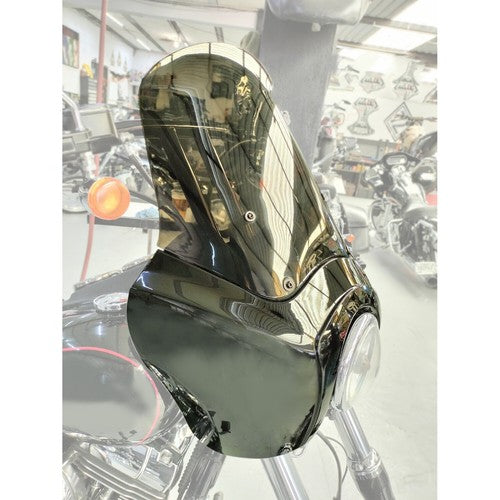 DURAFORCE Front Headlight Fairing 15'' Windshield For Harley Dyna Wide Super Glide T-Sport