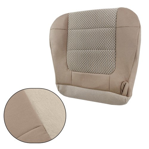 DURAFORCE Brown Two-Tone/Fabric Driver Bottom Seat Cover Suit For Ford F150 XLT 2000-2003