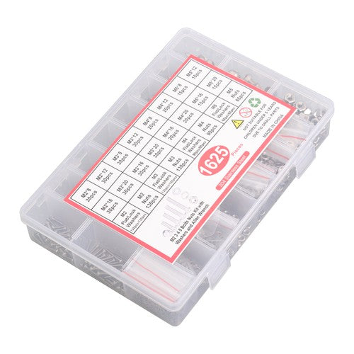 DURAFORCE 1625× M2 M3 M4 M5 Metric Screw Assortment, 304 Stainless Steel Bolts & Nuts