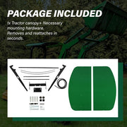 DURAFORCE Green Tuff Top Tractor ROPS Canopy 52" X 52" For Tractor Mowers Umbrella