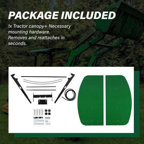 DURAFORCE Green Tuff Top Tractor ROPS Canopy 52" X 52" For Tractor Mowers Umbrella