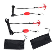 DURAFORCE For PWC Canoe Jet Ski 2× New Marine Kayak Folding Anchor Kit 1.5Lb Red
