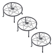 DURAFORCE 3PCS Plant Stand for Flower Pot Potted Holder Indoor Outdoor Metal 9in