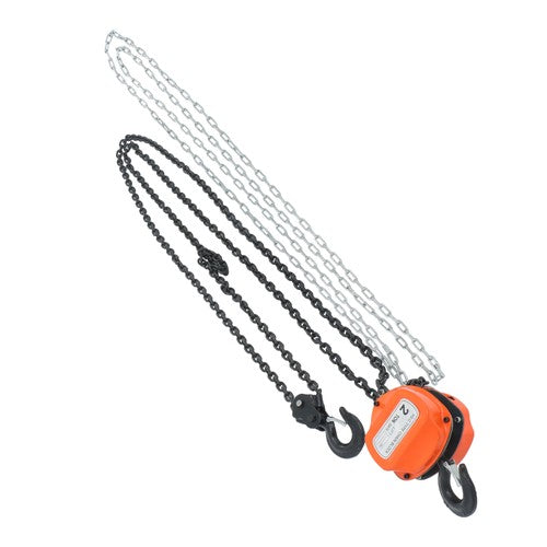 DURAFORCE Hand chain hoist carbon steel orange 2 tons/4400 lbs 10 feet 360° swivel hook