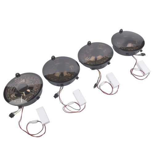 DURAFORCE 4Pcs LED Brake Tail Lights Black Fits for Chevrolet Corvette C6 Coupe 2005-2013