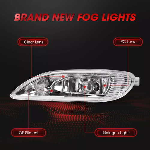 DURAFORCE Clear Fog Light for Toyota Corolla 2005-2008 for Toyota Camry 2002 2003 2004