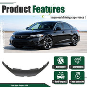 DURAFORCE Front Upper Bumper Grille Cover For Honda Civic 2022 2023 2024 HO1201105