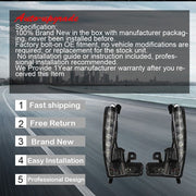 DURAFORCE For 17-19 Toyota Corolla Front Fog Light Assembly w/H11 Bulb Driver+Passenger