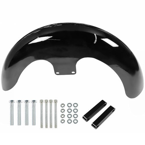 DURAFORCE NEW 23" Wrap Front Fender Gloss Black For Touring Road King Electra Glide FLHR