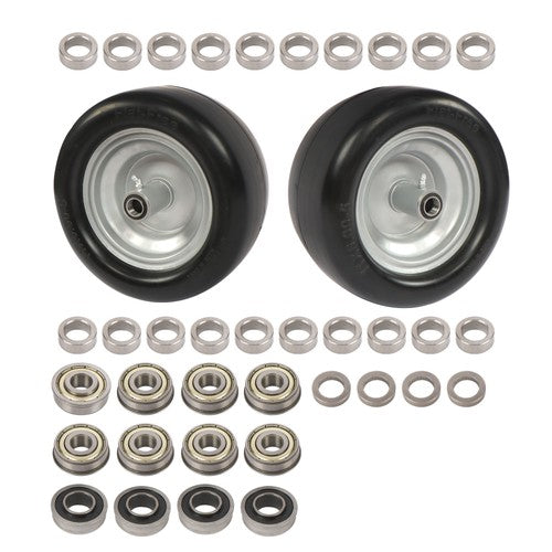 DURAFORCE 2 Pack 11x6.00-5 Flat Free Tire And Wheel Solid Rubbe For Mower Tires