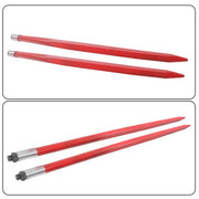 DURAFORCE Hay Bale Spear 49" 4500 lbs Capacity Spike Fork for Tractors Loaders 2Pcs