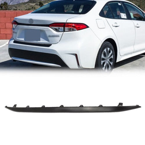 DURAFORCE Rear Lower Bumper Molding Trim for Toyota Corolla LE 2020-2021 Black Plastic