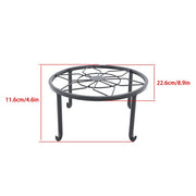 DURAFORCE 3PCS Plant Stand for Flower Pot Potted Holder Indoor Outdoor Metal 9in