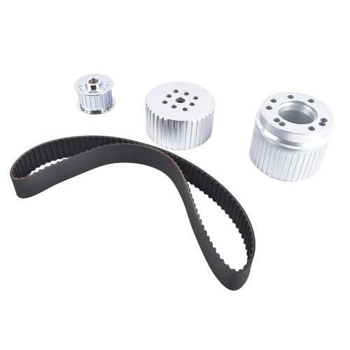 DURAFORCE Billet Aluminum Gilmer Belt Drive Pulley Kit for Chevy BBC 396 427 454 SWP/LWP