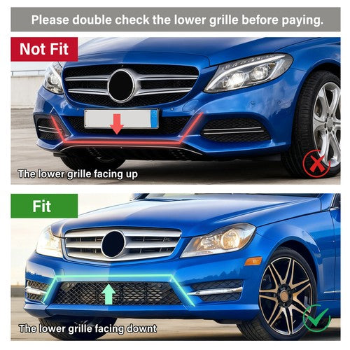 Front Air Vent Cover Trim Fits Mercedes Benz C Class Sport 2014 2021 18 Glossy