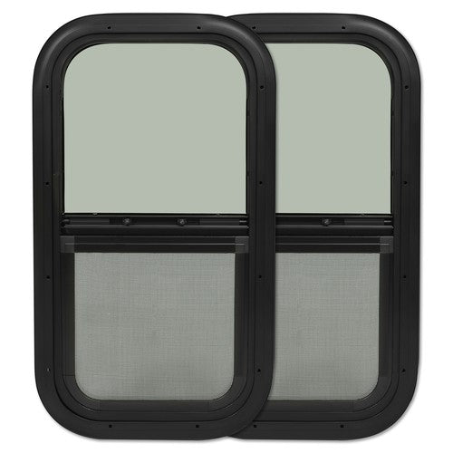 2 Pack 12 x 22 x 1-1-2 Wall Vertical Sliding RV Window Cargo Trailer With Trim Kit