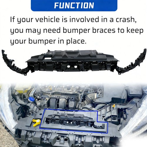 DURAFORCE For 15-18 FORD FOCUS Front Bumper Cover Support Mounting Kit Bracket F1EZ17C897C