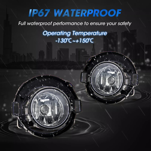 DURAFORCE Fog Lights W/Bracket + Harness + Clip Fit Nissan Frontier 10-19 & Xterra 05-15