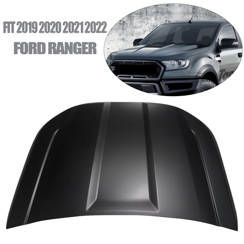 DURAFORCE Fit 2019 2020 2021 2022 Ford Ranger Black Hood Direct Replacement Aluminum