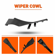 DURAFORCE Windshield Wiper Cowl Extension Trim Pair for 2015-2024 for Nissan Murano Black