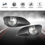 DURAFORCE Driver+Passenger Side For Toyota Yaris 07-11 Fog Lamp Assembly w/ Switch Wiring