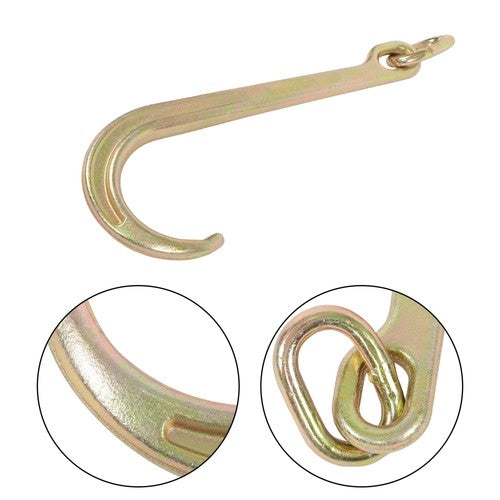 DURAFORCE 1 x J Hook Grade G70 Towing Hooks 15 Inch Roll Back Clevis 5400 Lbs Load Limit