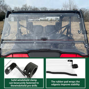 DURAFORCE For Honda Pioneer 1000 /1000-5 UTV Flip Windshield 2016-2025 w/Gas Spring