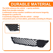 DURAFORCE Front Grille & Cover & Fog Light Covers w/Bulbs For 2015-16 Nissan Versa Note SR