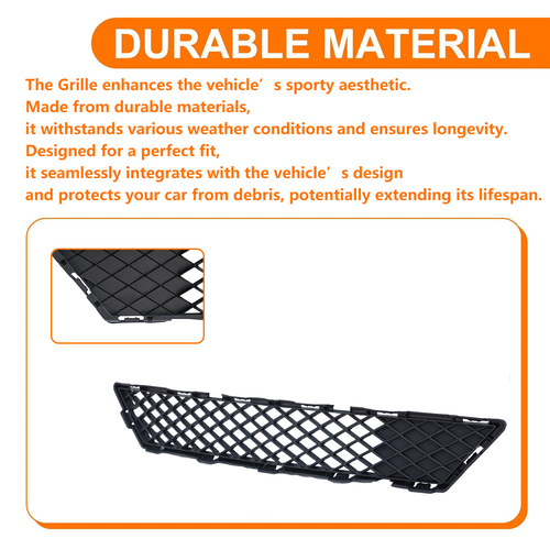 DURAFORCE Front Grille & Cover & Fog Light Covers w/Bulbs For 2015-16 Nissan Versa Note SR