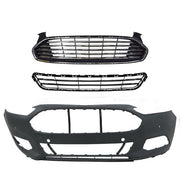 DURAFORCE Grille + Front Bumper Combo Plastic Primered For 2013 2014 2015 2016 Ford Fusion