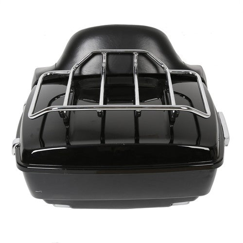 DURAFORCE King Luggage Trunk Backrest Luggage Rack For Harley Street Glide Road King 14-26