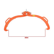 DURAFORCE Heavy Duty Claw Hook 2 Claw Timber Log Lifting Tongs For Lumber Skidding 32 Inch