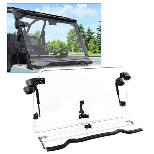 DURAFORCE Fold Down Windshield for 14-18 Polaris RZR 900 XP 1000 S 900 Scratch Resistant