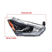 DURAFORCE Headlights Headlamps Clear Lens For Nissan Kicks SR 2018 2019 2020 LH+RH Side