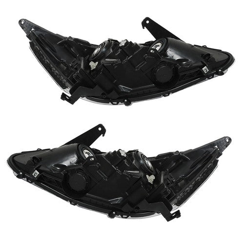 DURAFORCE Halogen W/LED DRL Headlights For 16-17 Honda Accord Chrome Driver+Passenger Pair