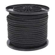 DURAFORCE 3/8in×250ft Nylon Solid Braid Rope High UV Abrasion Resistance Industrial Black