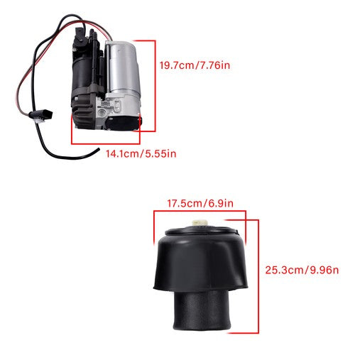 DURAFORCE For BMW 550i NEW Rear Air Suspension Spring Bag Compressor Valve Block Kit 10-16