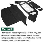 DURAFORCE For Mercedes R129 300SL SL500 600 90-02 Convertible Soft Top w/ Plastic Windows