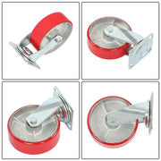 DURAFORCE 6" × 2" Tilt Casters Heavy Duty Swivel Caster Wheel 1250 Lbs Industrial Casters