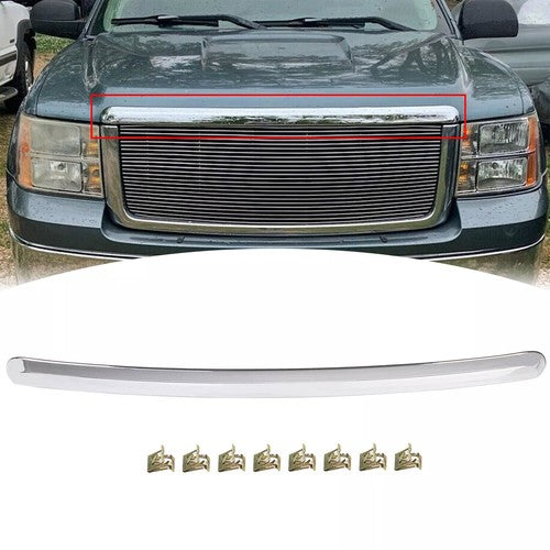 DURAFORCE Hood Molding Trim Moulding Chrome For 07-13 GMC Sierra 1500 2500 3500 GM1235109