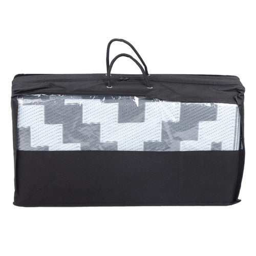 DURAFORCE 8x10ft Waterproof Outdoor Rug Outdoor Plastic Straw Rug For Camping Gray & White