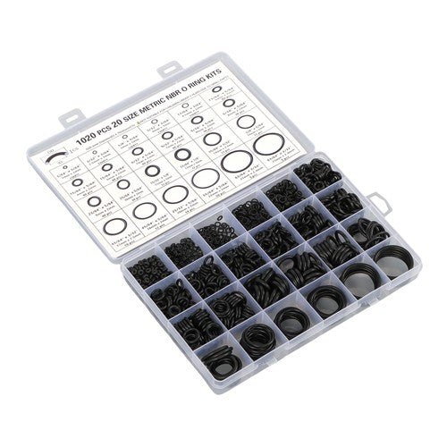 DURAFORCE 1020Pcs O Ring Kit Nitrile Rubber O Ring Assortment Set 20Size Resist Oil & Heat