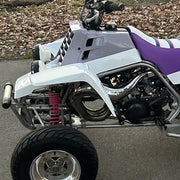 DURAFORCE Front Bumper Guard + rubber end caps For Yamaha Banshee 350 YFZ350 87-06 Silver